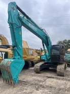 2024 Kobelco SK200-8 crawler excavator, front three-quarter view
