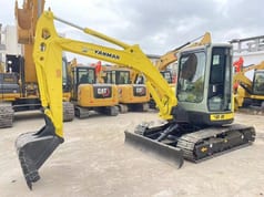 2020 Yanmar VIO55 mini excavator, front three-quarter view