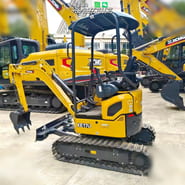 2025 XCMG XE17U mini excavator, rear three-quarter view
