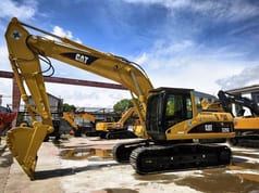 2023 Caterpillar 325C crawler excavator, side profile view