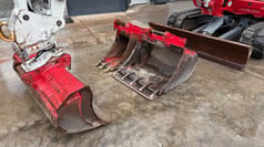 2021 Takeuchi TB370 mini excavator buckets and dozer blade
