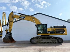 2010 Caterpillar 345DL crawler excavator, side profile view
