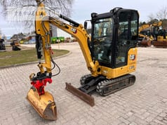 2021 Caterpillar 301.8-05A mini excavator, front three-quarter view