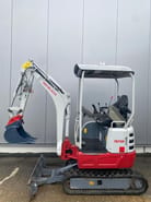 2017 Takeuchi TB215R mini excavator, side view