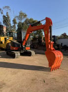 2021 Hitachi Zaxis 50 mini excavator, front three-quarter view