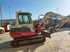2017 Takeuchi TB250 mini excavator, side profile view
