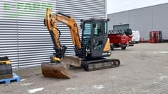 2021 CASE CX37C mini excavator, front three-quarter view