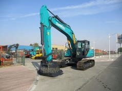 2024 Sunward SWE225E-3H Excavator with its teal boom and arm extended forward, showing the bucket. 2024 Sunward SWE225E-3H Excavator with its teal boom and arm extended forward, showing the bucket.
