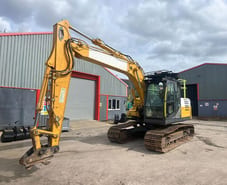 2021 Kobelco SK130LC-11 crawler excavator, side view