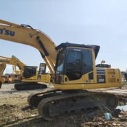2023 Komatsu PC200 crawler excavator, side view