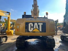 2022 Caterpillar 320D2 crawler excavator rear view