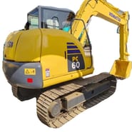 2022 Komatsu PC60-8 mini excavator, rear three-quarter view