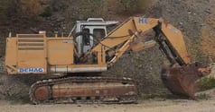 1992 Demag H65 crawler excavator side view