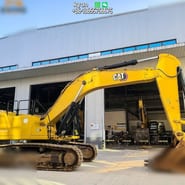 2021 Caterpillar 350 crawler excavator, side profile view