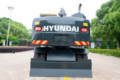 2026 Hyundai HW155 wheel excavator, rear view