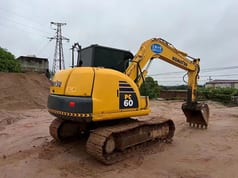 2023 Komatsu PC60-8 mini excavator, rear three-quarter view