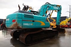 2022 Sunward SWE215F crawler excavator rear three-quarter view