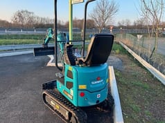 2026 Sunward SWE08F mini excavator, rear three-quarter view