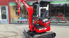 Mole M16ZT mini excavator, side view