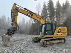 2018 Caterpillar 323 crawler excavator, side view