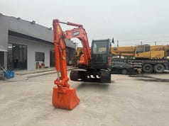 2018 Doosan DX60 crawler excavator, front three-quarter view