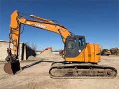 2005 CASE CX 225 SR LC crawler excavator, side profile view