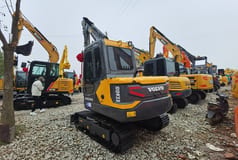 2022 Volvo EC60D mini excavator, rear three-quarter view 2022 Volvo EC60D mini excavator, rear three-quarter view