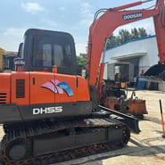 2020 Doosan DH55 excavator side view