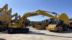 2023 Komatsu PC200-8 crawler excavator, side profile view