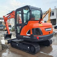 2014 Doosan DX55-9C crawler excavator, rear three-quarter view