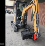 2023 CASE CX19D mini excavator, front three-quarter view