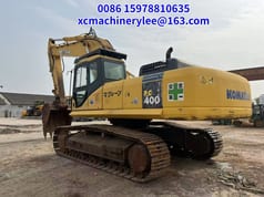 2021 Komatsu PC400 crawler excavator, rear three-quarter view 2021 Komatsu PC400 crawler excavator, rear three-quarter view
