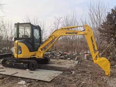 2022 Komatsu PC35MR mini excavator, side view 2022 Komatsu PC35MR mini excavator, side view
