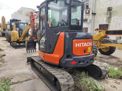 2022 Hitachi ZX55USR-5A mini excavator, rear three-quarter view