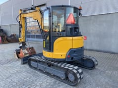 2017 Yanmar VIO50-6 mini excavator, rear three-quarter view