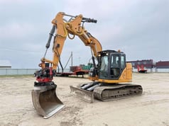 2013 CASE CX 145 C SR crawler excavator, front three-quarter view