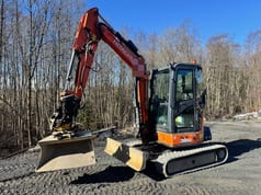 2019 Hitachi Zaxis 38U mini excavator, side view