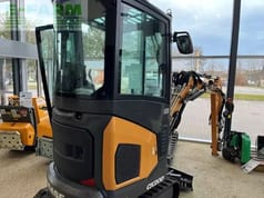 2023 CASE CX 20 D mini excavator, front three-quarter view