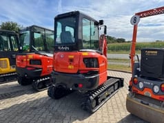 2025 Kubota KX037-4 mini excavator, rear three-quarter view