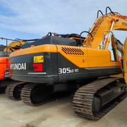 2023 Hyundai 305LC-9T crawler excavator, rear three-quarter view