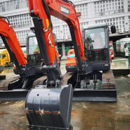2022 Doosan DX60 mini excavator front view