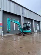 2023 Kobelco SK58SRX-7 mini excavator, side profile view