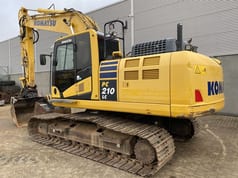 2019 Komatsu PC210LC-11 crawler excavator, rear three-quarter view