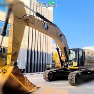 2021 Caterpillar 350 crawler excavator, side view