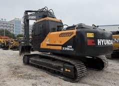 2024 Hyundai HX220HD crawler excavator, rear three-quarter view