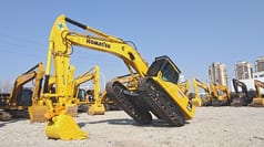 2022 Komatsu PC300-7 crawler excavator, side view