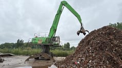 2010 Sennebogen 835M material handler, side profile view