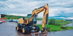 2020 Yanmar B95W wheel excavator, side profile view