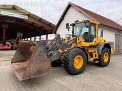 2013 Volvo L60G wheel loader, front three-quarter view