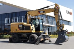 2016 Caterpillar M318F wheel excavator, side profile view 2016 Caterpillar M318F wheel excavator, side profile view